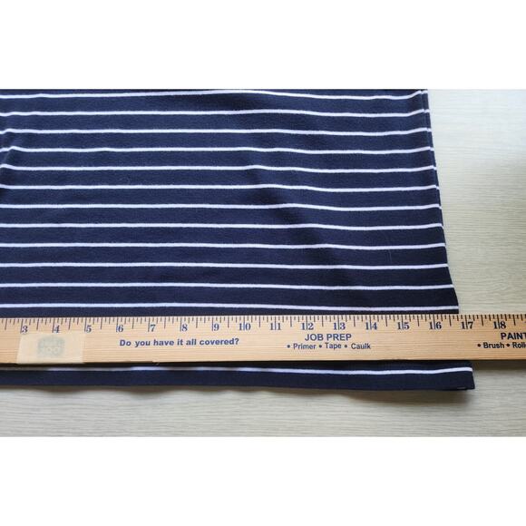 SWEATER/KNIT-LAUREN-RALPH LAUREN-Navy Blue White Strip-Gold Metallic-Size LRG - Picture 11 of 13